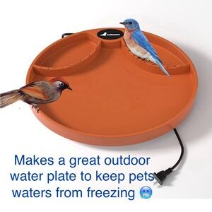 Heated Bird Bath 75W Thermostatically Controlled-or Outdoor Dog/Cats Water Plate